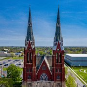2020-05-16_005029_WTA_Mavic2Pro-2 The Sweetest Heart of Mary Roman Catholic Church is located at 4440 Russell Street (at East Canfield Street) in Detroit, Michigan, in the Forest Park...