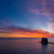 2020-05-31_005715_WTA_Mavic2Pro - pano - 8 images - 9970x4748_0000 Grand Haven, Michigan - Sunset Grand Haven South Pierhead Entrance Light is the outer light of two lighthouses on the south pier of Grand Haven, Michigan where...