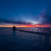 2020-05-31_005805_WTA_Mavic2Pro - pano - 9 images - 11434x8301_0000 Grand Haven, Michigan - Sunset Grand Haven South Pierhead Entrance Light is the outer light of two lighthouses on the south pier of Grand Haven, Michigan where...