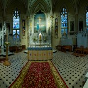 2023-05-12_196434_WTA_R5-Pano The Basilica of St. Mary in Natchez, Mississippi is a stunning example of Gothic Revival architecture. Its design was influenced by the French Renaissance style...