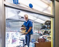 2017-08-07_126613_WTA_5DM4 Henry the Hatter Store - Detroit, Michigan. Henry Komrofsky had worked as a hatter at the John C. Hartz shop before deciding to open up his own shop. Gustave...