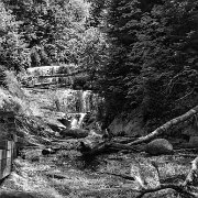 WTA_5DM3 - 2012_07_01 - 0932-Edit-2 Sable Falls is a waterfall located on Sable Creek in the eastern-most portion of the Pictured Rocks National Lakeshore in Alger County, Michigan. The falls...