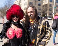 2014-03-23_12-27_10207_WTA_5DM3 The Marche du Nain Rouge The founder of Detroit, Antoine de la Mothe Cadillac, met a fortune teller in 1701 who told him his dreams about a red devil were of...