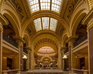 2024-04-04_290281_WTA_R5-HDR The Wisconsin State Capitol, located in Madison, stands as an iconic symbol of the state's political history and architectural grandeur. Designed by George B....