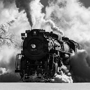 2016-12-18_099983_WTA_5DM4 Pere Marquette 1225 is a 2-8-4 (Berkshire) steam locomotive built for Pere Marquette Railway (PM) by Lima Locomotive Works in Lima, Ohio. 1225 is one of two...