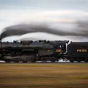 2017-10-28_21234_WTA_5DM4-Edit Pere Marquette 1225 is a 2-8-4 (Berkshire) steam locomotive built for Pere Marquette Railway (PM) by Lima Locomotive Works in Lima, Ohio. 1225 is one of two...