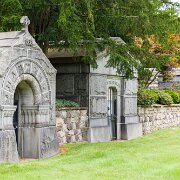 2014-07-05_22279_WTA_5DM3 Elmwood Cemetery was originally planned in 1846.[9] The first 42 acres (170,000 m2) were purchased from the George Hunt farm[10] using money from subscriptions...