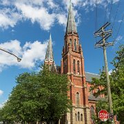 2013-06-16_20-59_27194_WTA_5DM3 Ste. Anne de Détroit, founded July 26, 1701, is the second oldest continuously operating Roman Catholic parish in the United States. The current Gothic Revival...