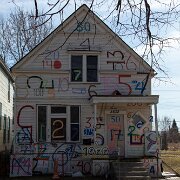 2012-03-11_14-20_17731_WTA_5DM2 The Heidelberg Project is an outdoor art project in Detroit, Michigan. It was created in 1986 by artist Tyree Guyton and his grandfather Sam Mackey (