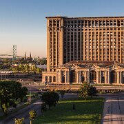 2014-09-07_52064_WTA_5DM3 Michigan Central Terminal, Ambassador Bridge - Shot from the CPA Building