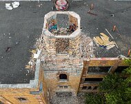 2026-08-14_321745_WTA_Mavic_4_1x Cooley High School was built in 1928 on Detroit's northwest side at 15055 Hubbell Avenue, designed by the architectural firm Donaldson & Meier at a cost of...