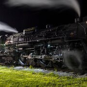 2017-08-19_128768_WTA_5DM4 Pere Marquette 1225 is a 2-8-4 (Berkshire) steam locomotive built for Pere Marquette Railway (PM) by Lima Locomotive Works in Lima, Ohio. 1225 is one of two...