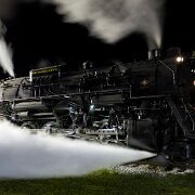 2017-08-19_128790_WTA_5DM4 Pere Marquette 1225 is a 2-8-4 (Berkshire) steam locomotive built for Pere Marquette Railway (PM) by Lima Locomotive Works in Lima, Ohio. 1225 is one of two...