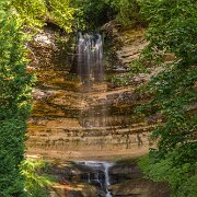 2012-08-28_16-24_09466_WTA_5DM3 Munising Falls is a waterfall located in Munising in the western-most portion of the Pictured Rocks National Lakeshore in Alger County. The falls drops about 50...