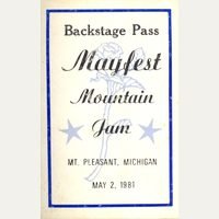 Backstage pass &mdash; Mayfest 1981