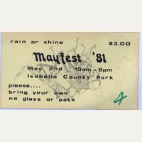 Ticket &mdash; Mayfest 1981